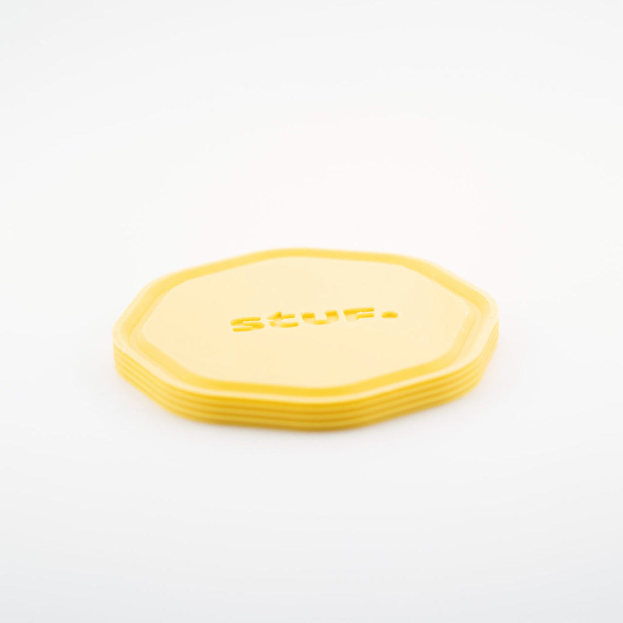 Coaster in Lemon Yellow — clean studio product view