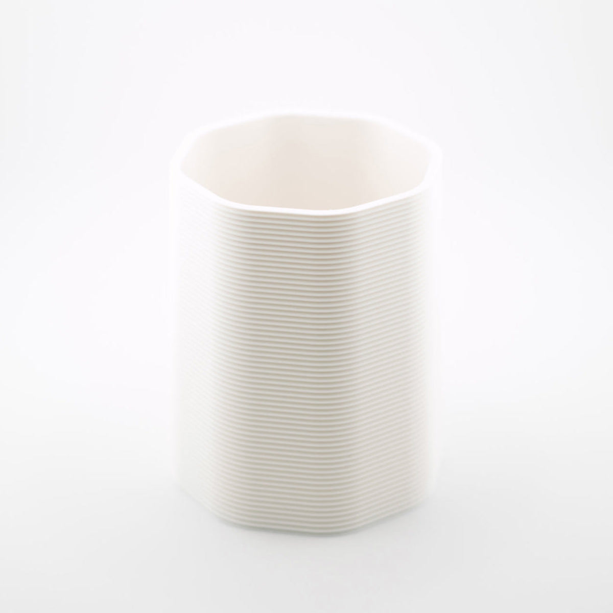 Pen Holder in Gypsum White — clean studio product view