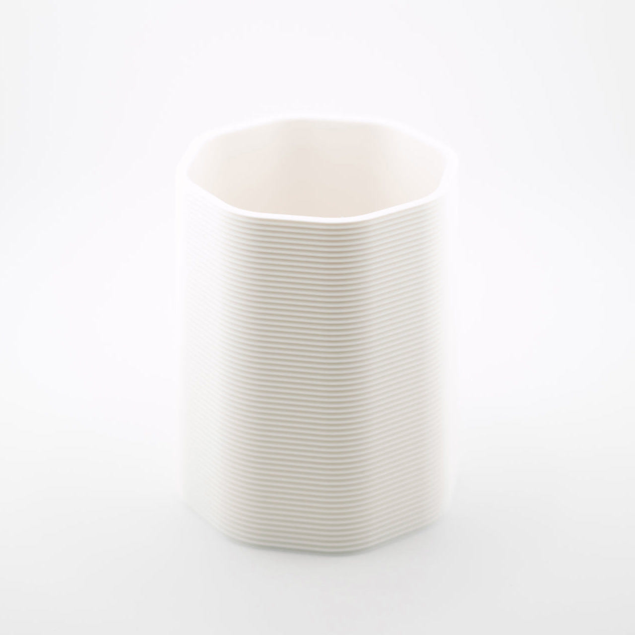 Pen Holder in Gypsum White — clean studio product view