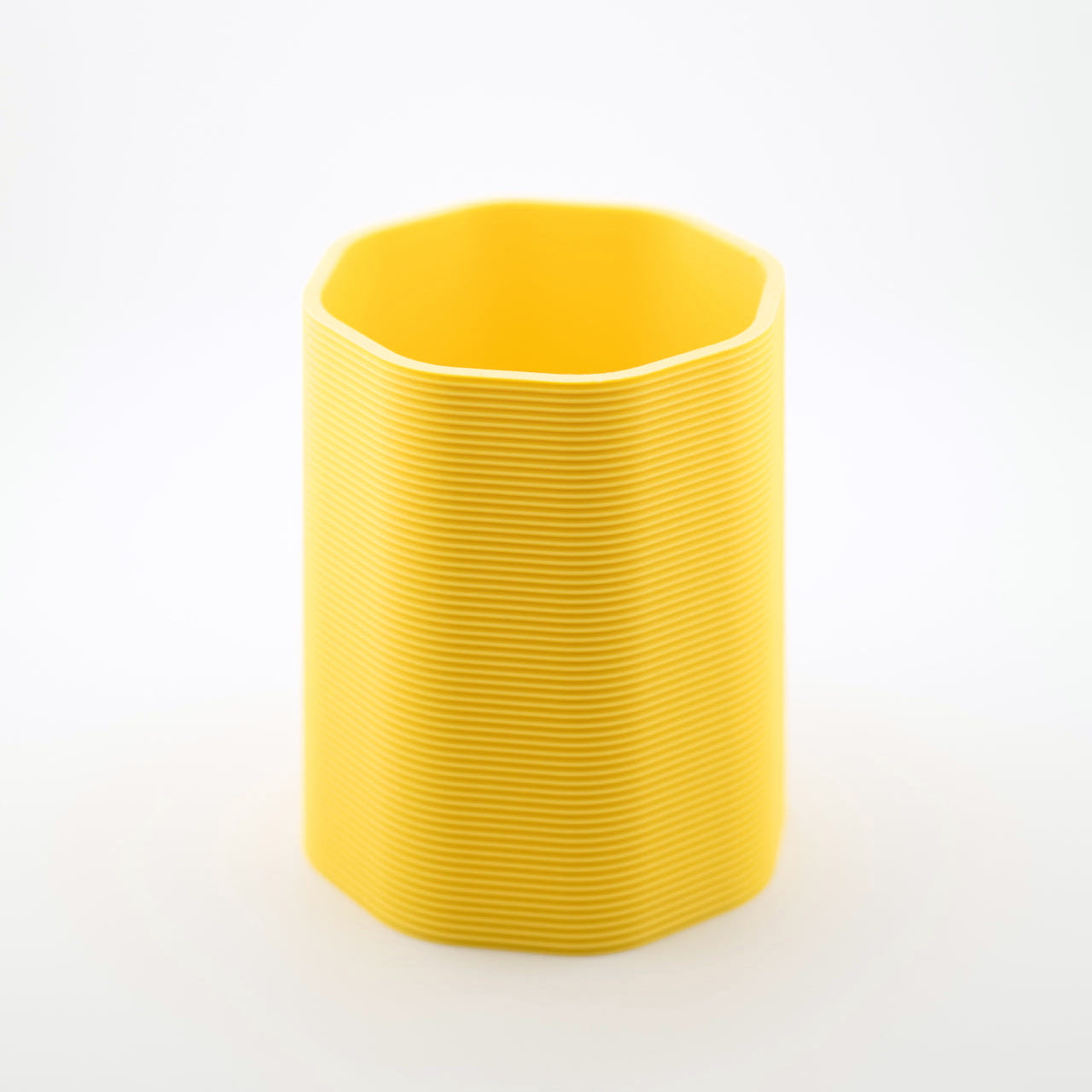 Pen Holder in Lemon Yellow — clean studio product view
